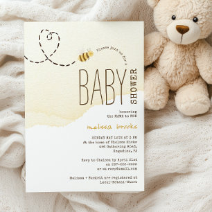 Invitación Sweet Bumble Bee Baby Shower