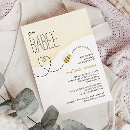 Invitación Sweet Bumblebee "Oh Babee" Baby Shower