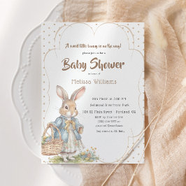 Invitación Sweet Bunny Baby Shower para un Chica en camino