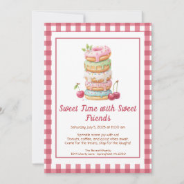 Invitación Sweet Celebration Invite – Colorful Donuts Party 