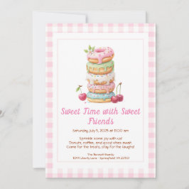 Invitación Sweet Celebration Invite – Colorful Donuts Party 