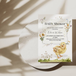 Invitación "Sweet Chick Baby Shower | Apreciable tema de la g