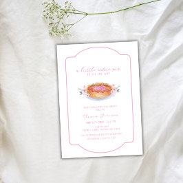 Invitación Sweet Cutie Pie Raspberry Flower Baby Shower