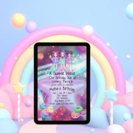 Invitación Sweet Debut Birthday KPOP Star