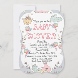 Invitación Sweet Delicate Balloon Baby Shower