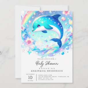 Invitación Sweet Dolphin Baby Shower