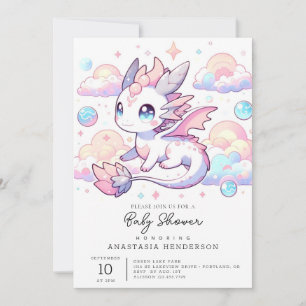 Invitación Sweet Dragon Baby Shower