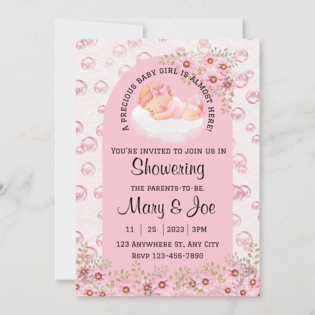 Invitación Sweet Dreams Baby Shower (Anverso)