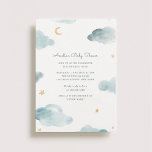Invitación Sweet Dreams Baby Shower Invite<br><div class="desc">Nube acuarela suave y de ensueño,  diseño de luna y estrellas de Shelby Allison.</div>