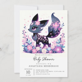 Invitación Sweet Enchanted Fox Baby Shower