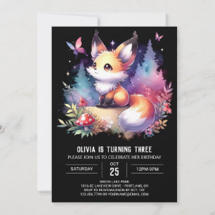 Invitación Sweet Fun Fox Birthday digital