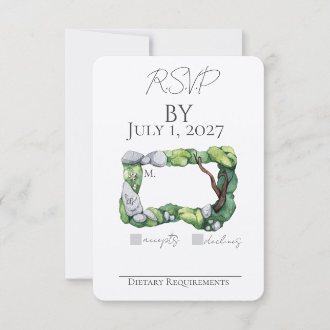 Invitación Sweet Garden RSVP (Anverso)