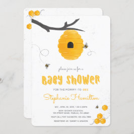 Invitación Sweet Honey Bee Gender Neutral Baby Shower