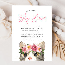 Invitación Sweet Kitty Chica Baby Shower