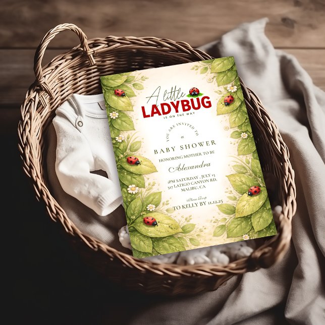 Invitación Sweet Ladybug Spring Baby Shower (Subido por el creador)