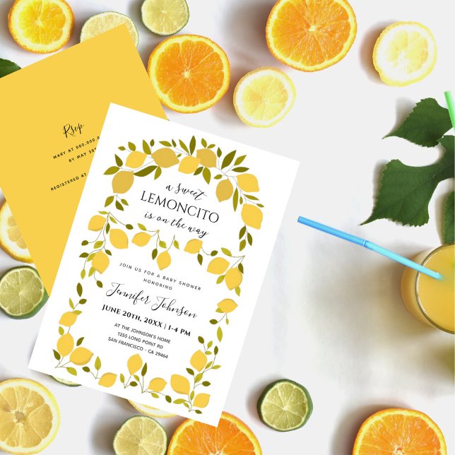 Invitación Sweet Lemoncito Boho Citrus Baby Shower (Subido por el creador)