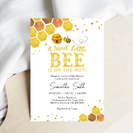 Invitación Sweet Little Bee Honey Bee Baby Shower Invitation
