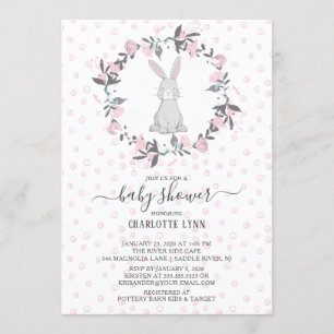 Invitación Sweet Little Bunny Baby Shower