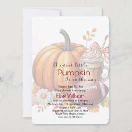 Invitación Sweet Little calabaza latte está en camino