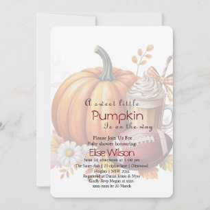 Invitación Sweet Little calabaza latte está en camino