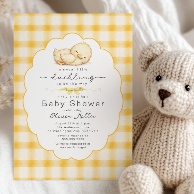 Invitación Sweet Little Duckling Baby Shower Invitation (Subido por el creador)