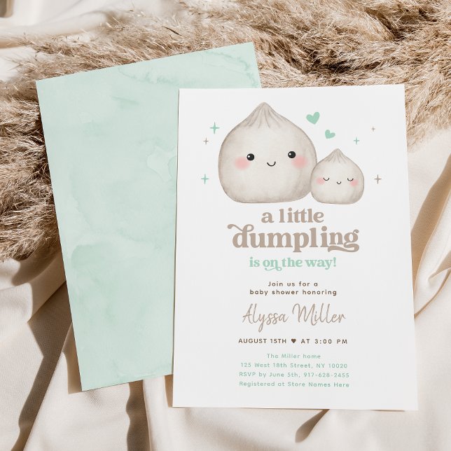 Invitación Sweet Little Dumpling Gender Neutral Baby Shower (Subido por el creador)