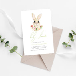 Invitación Sweet Little Easter Bunny Baby Shower