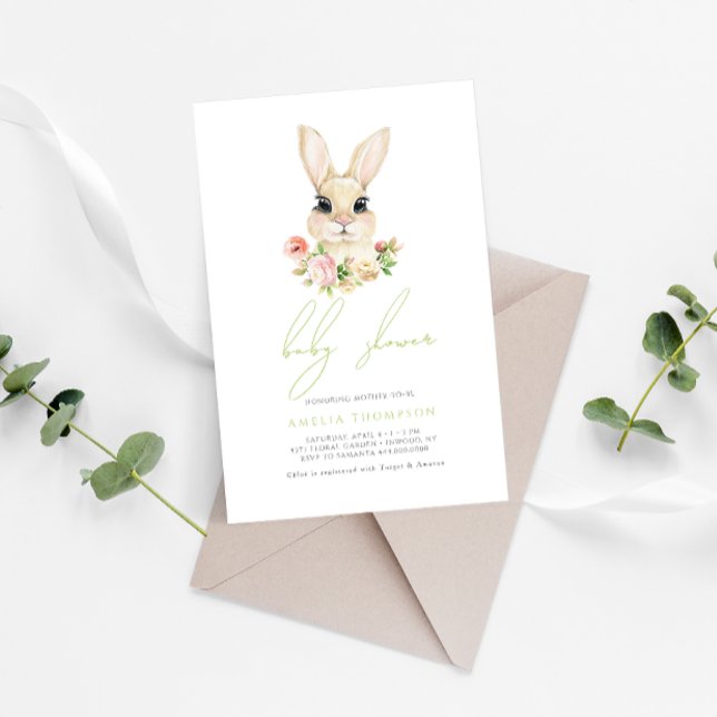 Invitación Sweet Little Easter Bunny Baby Shower (Subido por el creador)