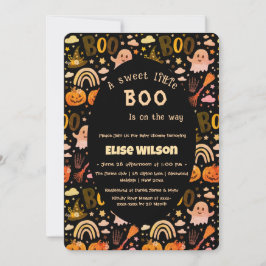 Invitación Sweet Little Halloween boo is on the way