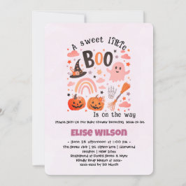 Invitación Sweet Little Halloween boo is on the way