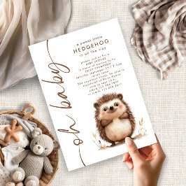Invitación Sweet Little Hedgehog Oh Baby Shower