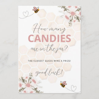 Invitación Sweet Little Honey Baby Shower Guessing Game