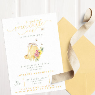 Invitación Sweet Little One Sunflowers Honey Bee Baby Shower