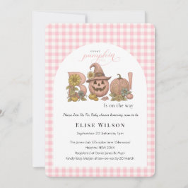 Invitación Sweet Little patch pumpkin florals is on the way I