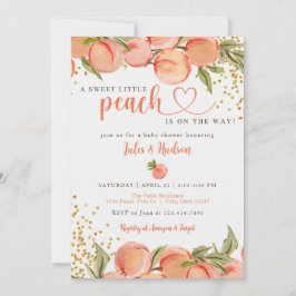 Invitación Sweet Little Peach Baby Shower