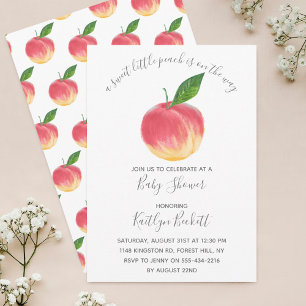 Invitación Sweet Little Peach Baby Shower