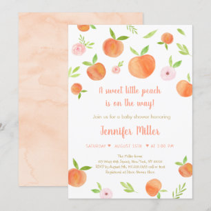 Invitación Sweet Little Peach Baby Shower
