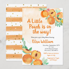Invitación Sweet Little Peach está en camino de Baby Shower