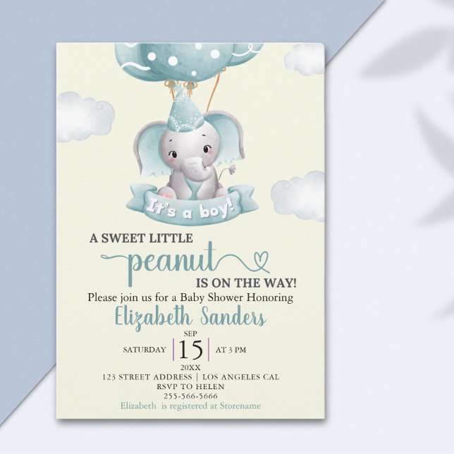 Invitación Sweet Little Peanut is on the way Baby shower (Subido por el creador)