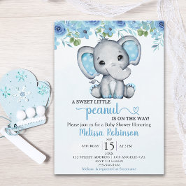 Invitación Sweet Little Peanut is on the way Baby shower Boy