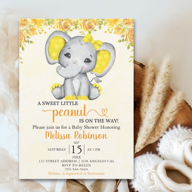 Invitación Sweet Little Peanut is on the way Baby shower Girl (Subido por el creador)