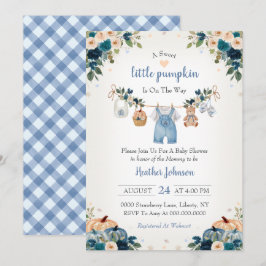 Invitación Sweet Little Pumpkin Autumn Baby Shower