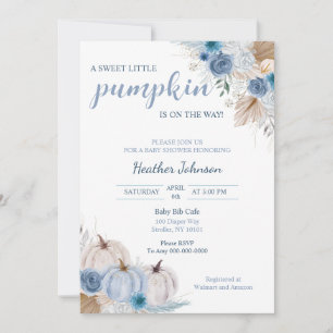 Invitación Sweet Little Pumpkin Autumn Baby Shower