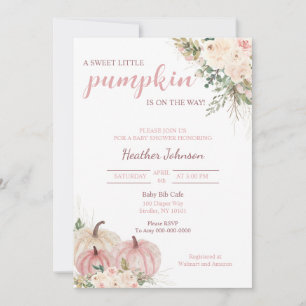 Invitación Sweet Little Pumpkin Autumn Baby Shower