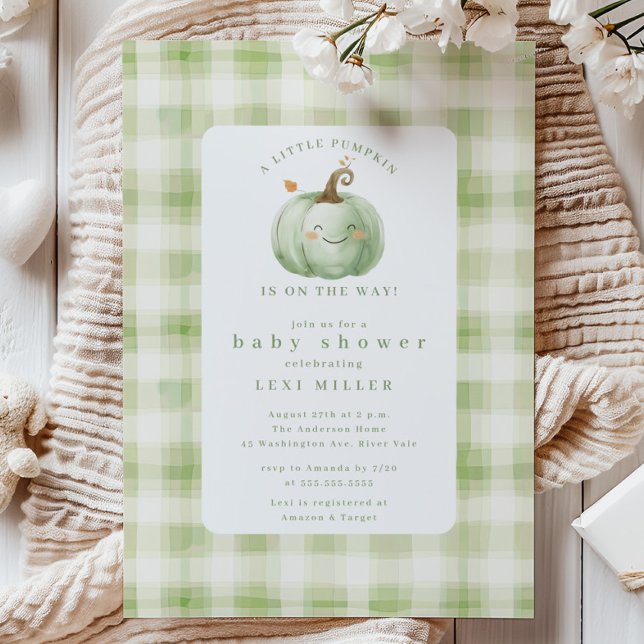 Invitación Sweet Little Pumpkin Baby Shower (Subido por el creador)