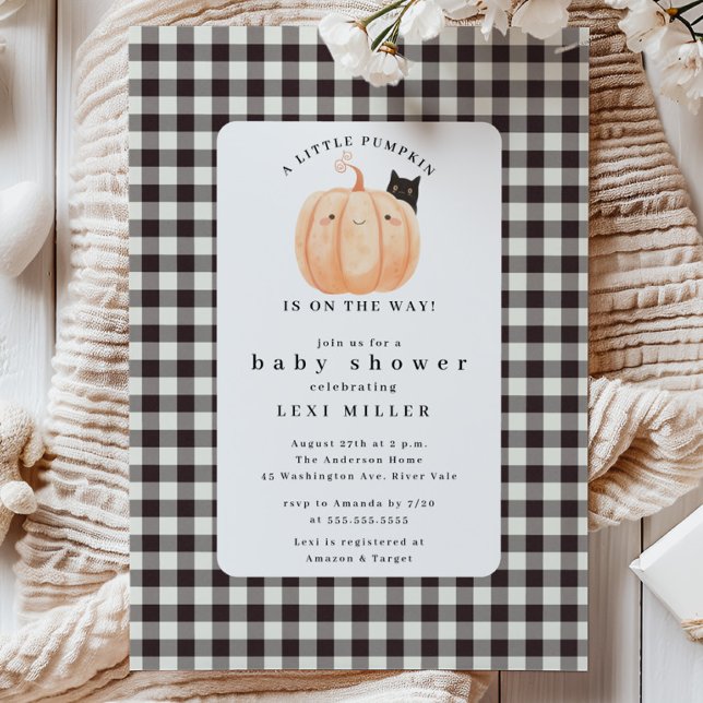 Invitación Sweet Little Pumpkin Baby Shower (Subido por el creador)
