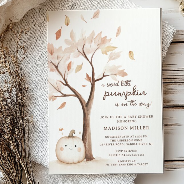 Invitación Sweet Little Pumpkin Baby Shower (Subido por el creador)