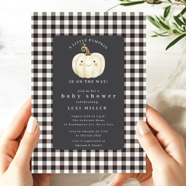 Invitación Sweet Little Pumpkin Baby Shower (Subido por el creador)