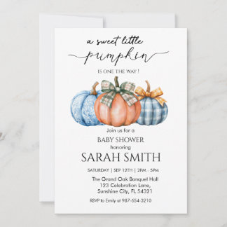 Invitación Sweet Little Pumpkin Baby Shower