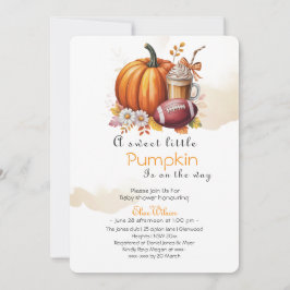 Invitación Sweet Little pumpkin latte is on the way 